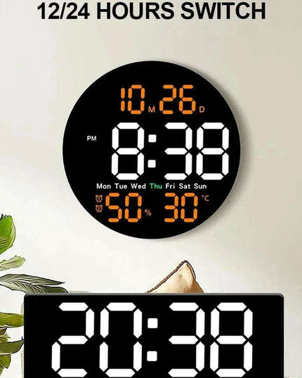 Vibrant Remote-Controlled LED Calendar Clock with Dual Alarms and Temperature Display for Home Decor