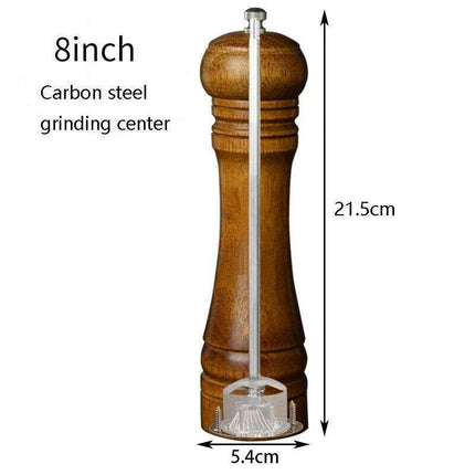 Elegant Solid Wood Adjustable Salt and Pepper Mill Set for Outdoor Dining