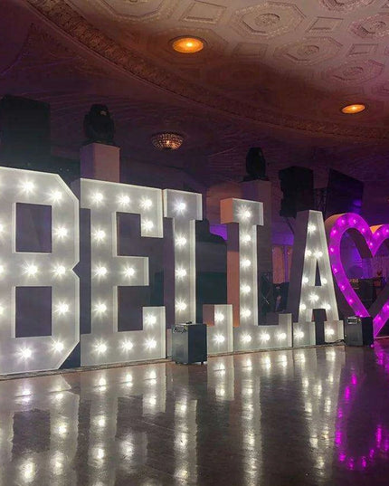 Personalized Illuminated Marquee Alphabet and Numeric Sign Set