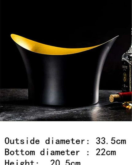 Elegant Stainless Steel Deer Head Beverage Chiller - Premium Ice Bucket