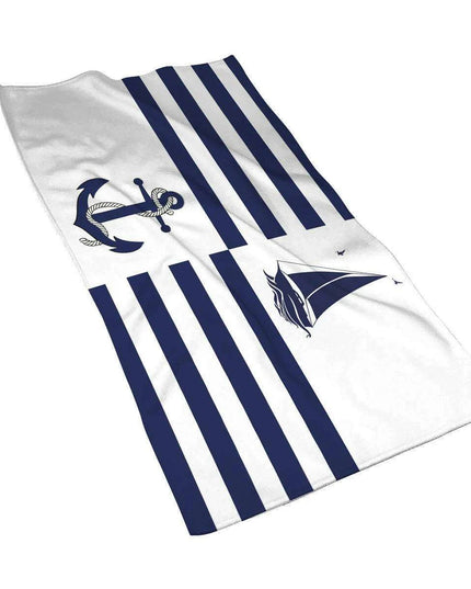 Customizable Luxurious Navy Blue Microfiber Towel - Your Perfect Travel Companion