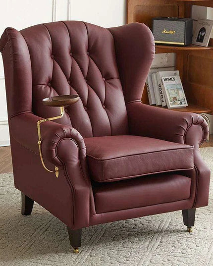 Elegant Leather Wingback Chair for Modern Living Areas