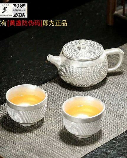 Exquisite Authentic Gilded Porcelain Mug Silver Tea Set – The Ultimate Gift for Special Occasions