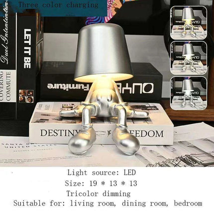 Illuminating Elegance: Golden Charging Desk Lamp with Italian Resin Accent