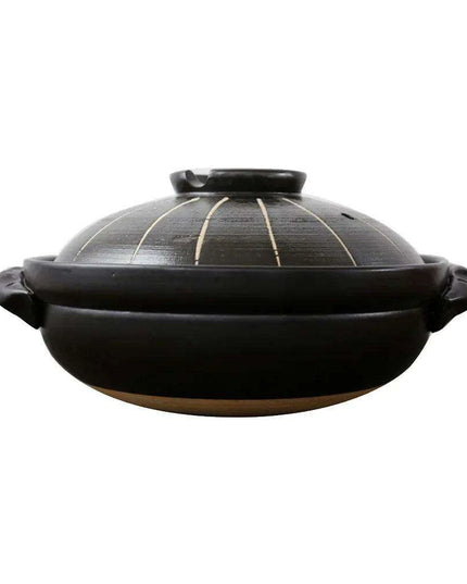 Elegant Japanese Ceramic Soup Pot - 2.6L Versatile Stovetop Cookware