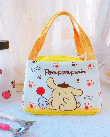Sanrio Character Cozy Lunch Bag - Cute Insulated Tote Featuring Keroppi, My Melody & Badtz Maru for School and Office