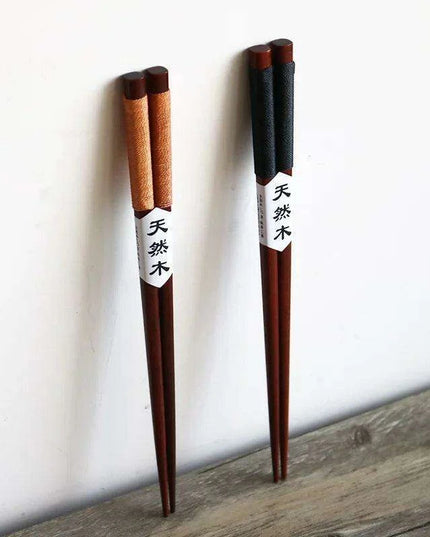 Artisan Wooden Japanese Chopsticks with Anti-Roll Design - Elevate Your Dining Experience