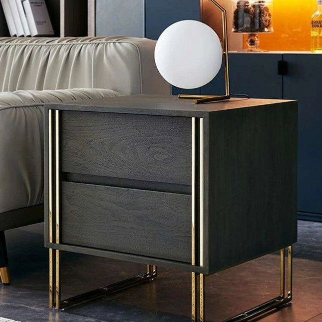 Chic Black Luxe Accent Table