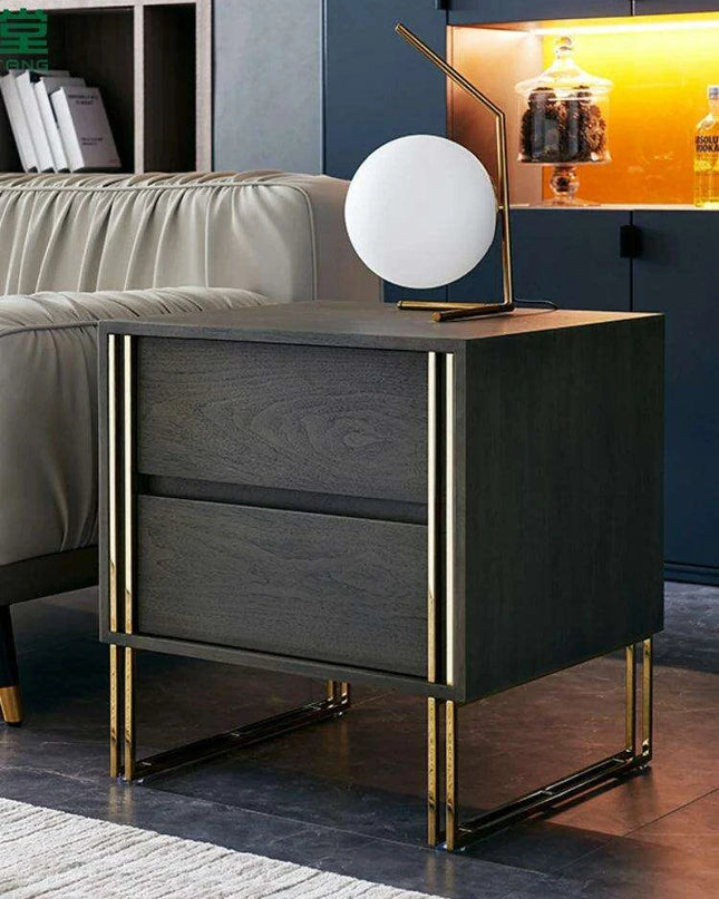 Chic Black Luxe Accent Table