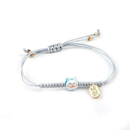 Charming Red Cord Lucky Cat Bracelet - A Thoughtful Gift for Women and Girls