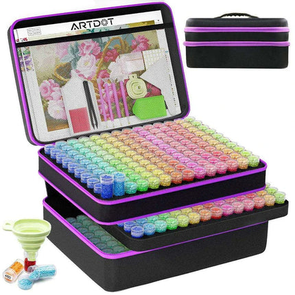 Extraordinary 420-Slot Diamond Painting Organizer with Essential Accessories for Creative Artists