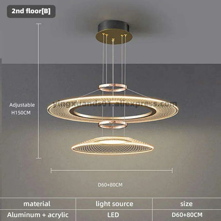 Personalized Luxury LED Pendant Chandelier with Adjustable Lighting Options