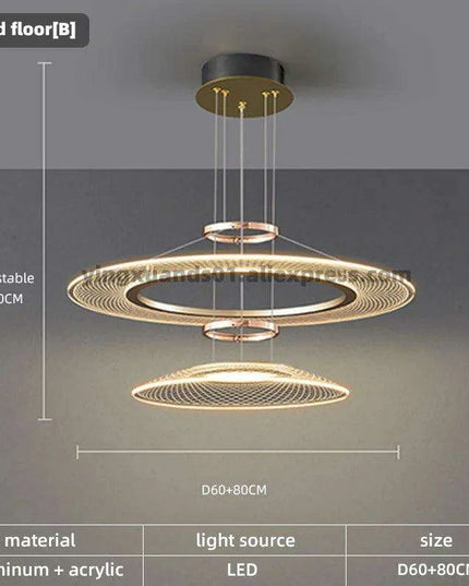 Personalized Luxury LED Pendant Chandelier with Adjustable Lighting Options