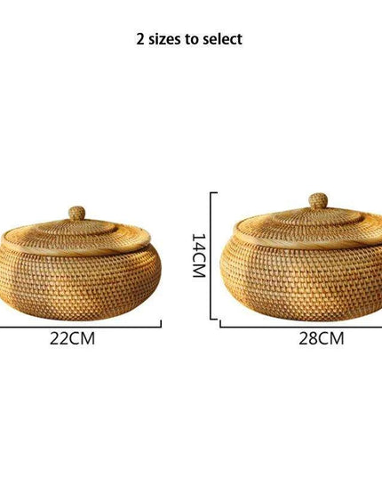 Elegant Handwoven Rattan Storage Chest - Stylish Organizer for Any Room