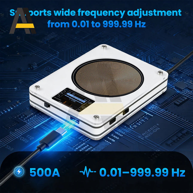 Schumann Wave Signal Generator | 0.01–999.99 Hz | OLED Display | 4-Channel Audio