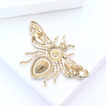 Rhinestone Bee Brooch — Crystal Glass Insect Pin for Women & Men | Multiple Colours