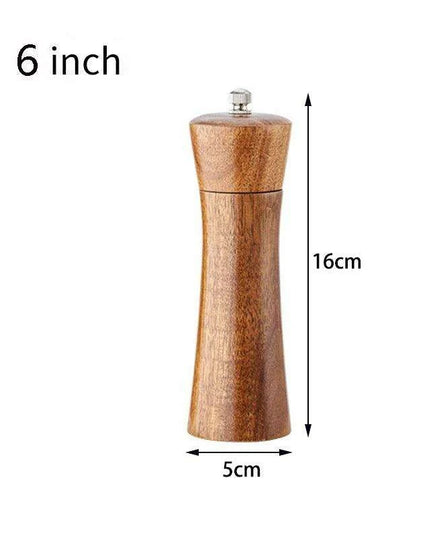 Elegant Solid Wood Adjustable Salt and Pepper Mill Set for Outdoor Dining