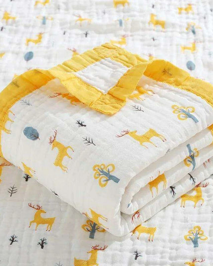 Charming Cartoon Cotton Swaddle Blanket for Infants - Multi-Functional Baby Wrap