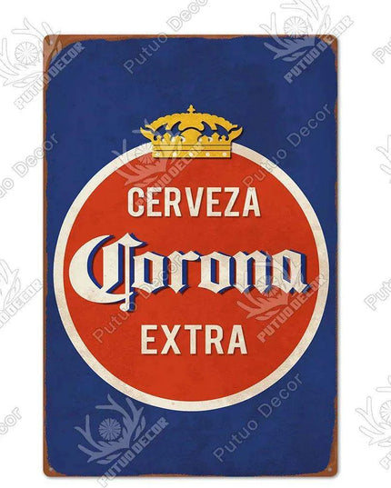 Retro Beer Sign Metal Wall Decor - Timeless Home Bar and Garage Accent