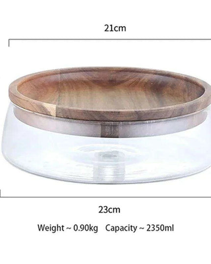 Stylish Eco-Friendly Glass Storage Jars with Acacia Wood Lids for Chic Kitchen Organization