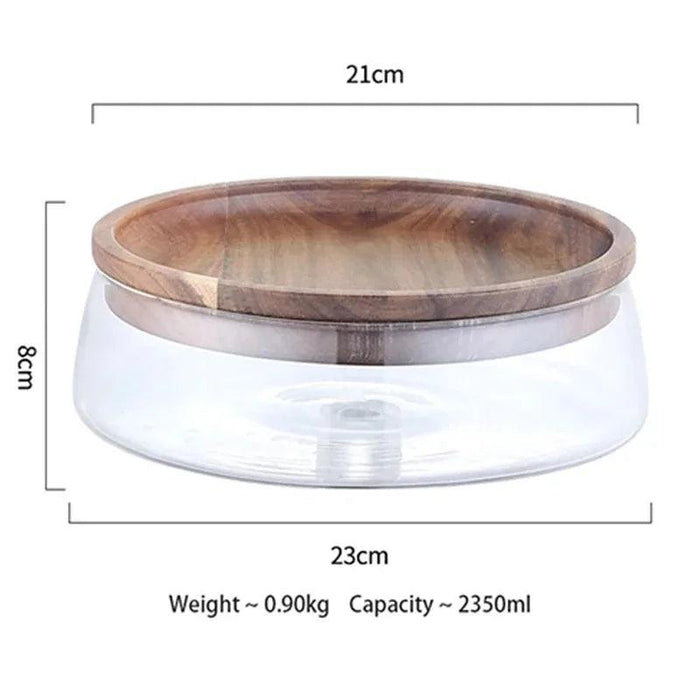 Stylish Eco-Friendly Glass Storage Jars with Acacia Wood Lids for Chic Kitchen Organization