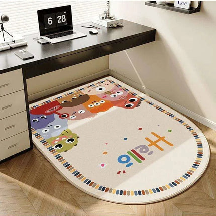 Playful Cartoon Non-Slip Chair Mat - Fun and Functional Office Accessory