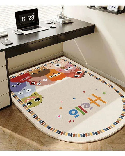 Playful Cartoon Non-Slip Chair Mat - Fun and Functional Office Accessory