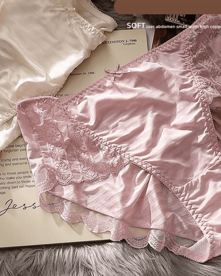 Luxurious Plus Size Lace and Silk Satin Briefs for Women