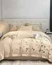 Beige / Queen Size 4pcs / Fitted Bed Sheet