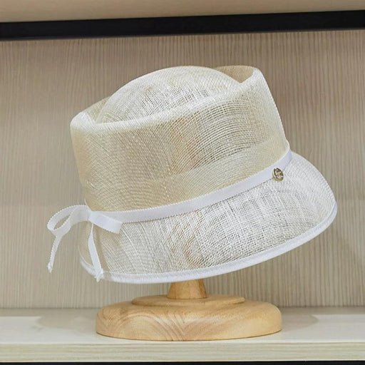 Vintage-Inspired Hemp Yarn Bow Fisherman Hat for Stylish Sun Defense