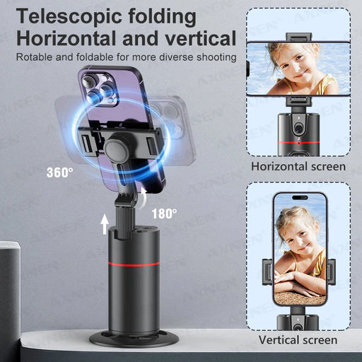 360° Rotation Handheld Smartphone Gimbal Stabilizer with Face Tracking and Remote Shutter