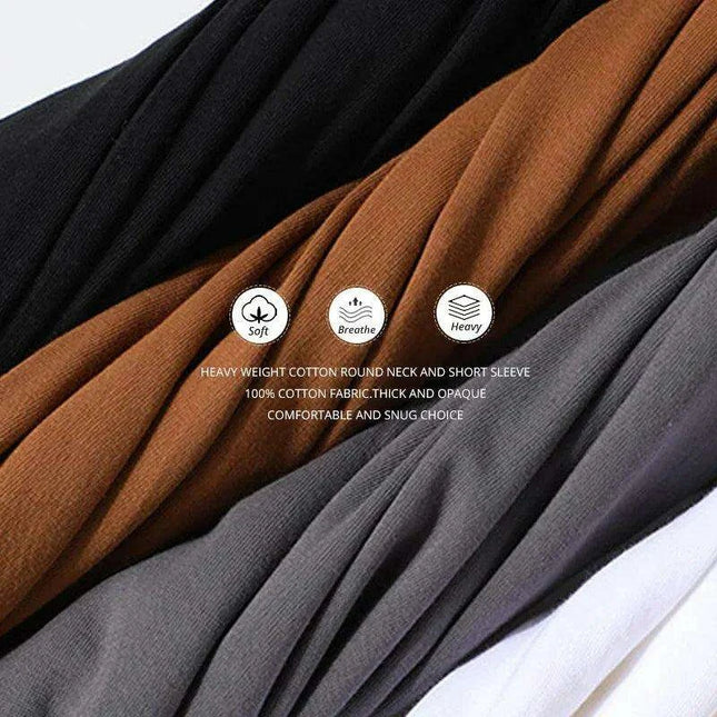 Men's Oversized Heavyweight Cotton Summer T-Shirt - Short Sleeve O-Neck for Ultimate Comfort