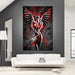 Passionate Scarlet Woman Abstract Canvas Art Print - Elegant Home Decor Piece