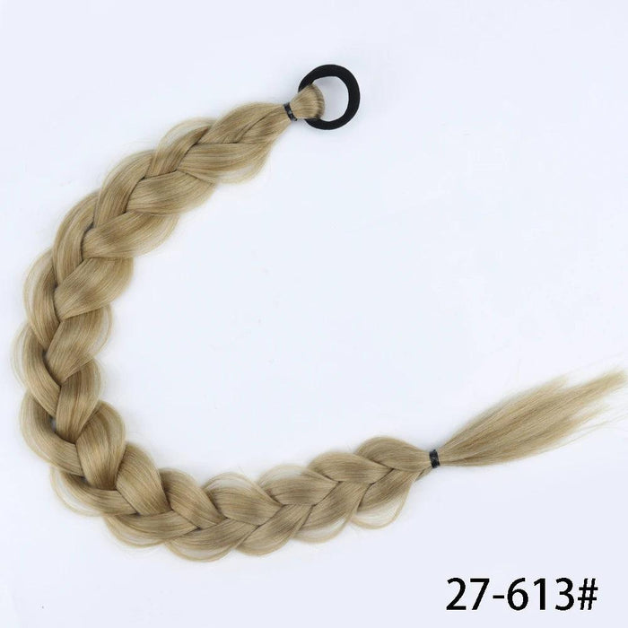 Chic Transformation: 24-Inch Long Twist Braid Ponytail Extensions for Effortless Elegance