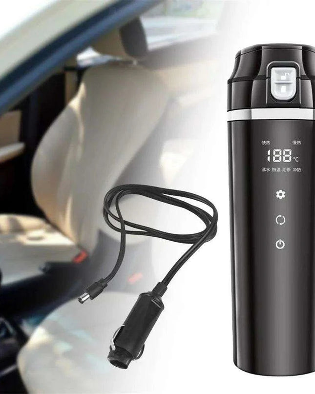 Smart 500ml Heated Travel Mug with Custom Temperature Control for Cars