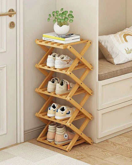 Elegant Expandable Bamboo Shoe Storage Rack with Customizable Tier Options