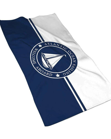 Customizable Luxurious Navy Blue Microfiber Towel - Your Perfect Travel Companion