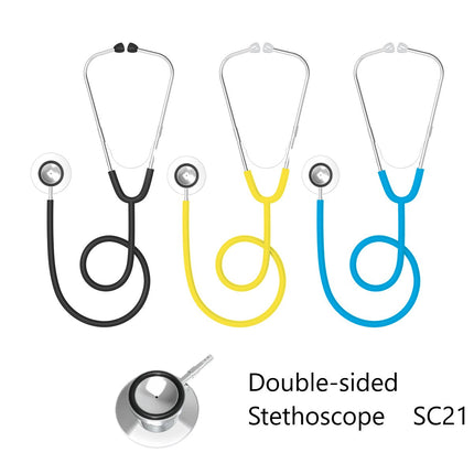Portable Stethoscope SC21 Brass Double Sided Dual Head Tunable Diaphragm