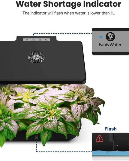 WiFi-Enabled Smart Hydroponic Growing System with Enhanced Water Capacity and App Control