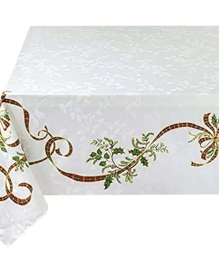 Festive Waterproof Polyester Christmas Lightweight Tablecloth for Holiday Partie