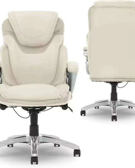 Executive Leather Office Chair with Advanced Ergonomic Support and 360° Rotation