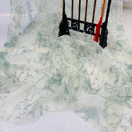 Lantingjiyu Snowflake Chiffon Tablecloth — New Chinese Ink Landscape, Tea Room & Study