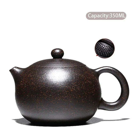 Handcrafted Authentic Purple Clay Teapot with Unique Filtering System
