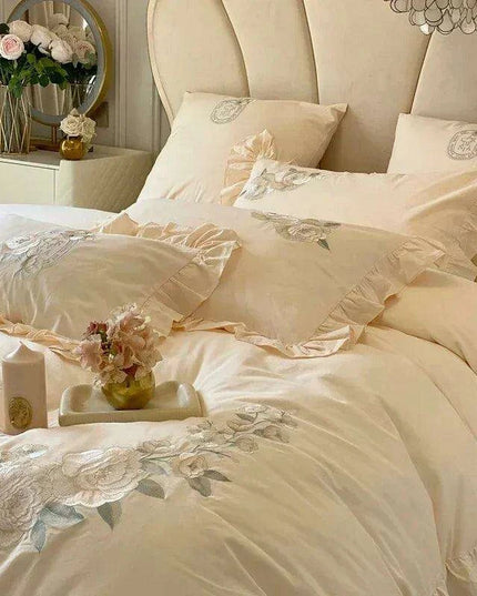 100% Cotton French Ruffle Embroidered