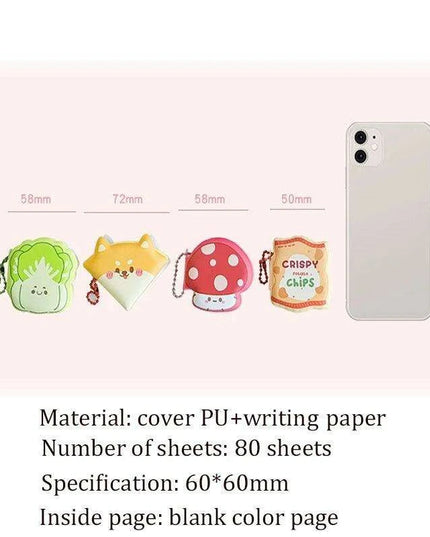 Whimsical Mini Notebook Set with Fun Sticky Tabs & Cute Note Adhesives