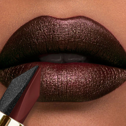 Two-Tone Glitter Lipstick with Pearlescent Finish