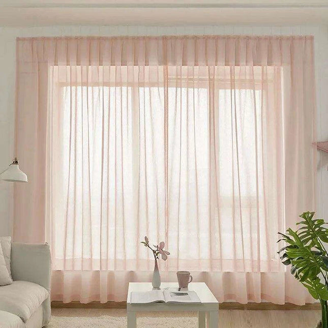 Self-Adhesive Linen Half Curtains - Chic Short Drapes for Easy Installation and Light Management