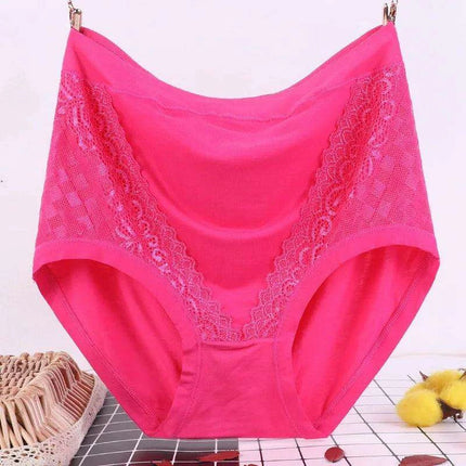 Plus Size High Waist Modal Briefs for Women - Breathable Solid Color Lingerie