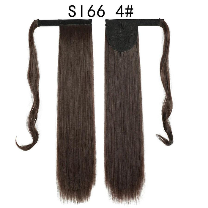 Elegant Length: 22-Inch Synthetic Hair Extensions for Instant Glamour