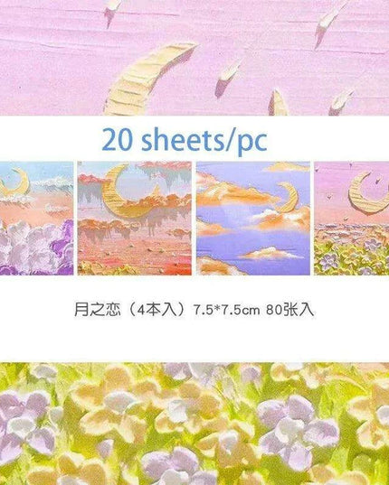 Vintage Art-Inspired Sticky Note Collection - Retro Landscape Memo Pads for Creative Spaces